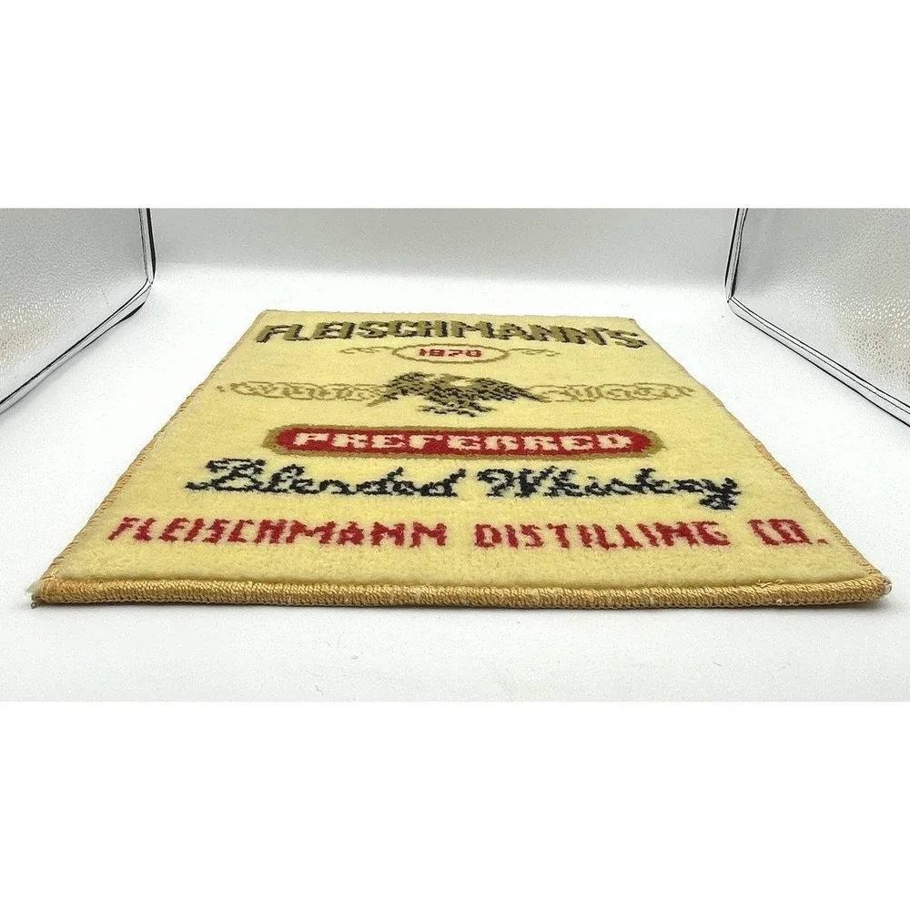 Vintage 1960s Fleischmann's Preferred Whiskey Advertising Bar Mat 18x13.5